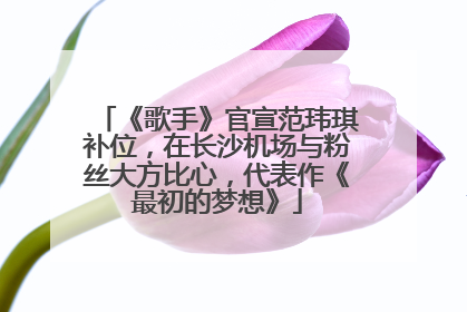 《歌手》官宣范玮琪补位，在长沙机场与粉丝大方比心，代表作《最初的梦想》