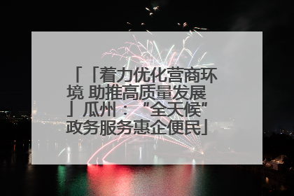 「着力优化营商环境 助推高质量发展」瓜州：“全天候”政务服务惠企便民