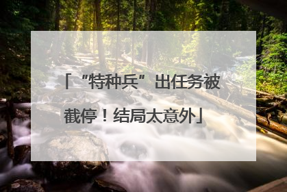 “特种兵”出任务被截停！结局太意外