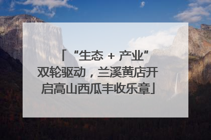 “生态 + 产业”双轮驱动，兰溪黄店开启高山西瓜丰收乐章