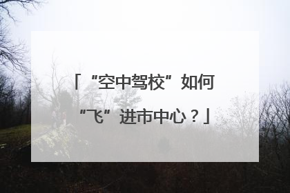 “空中驾校”如何“飞”进市中心？