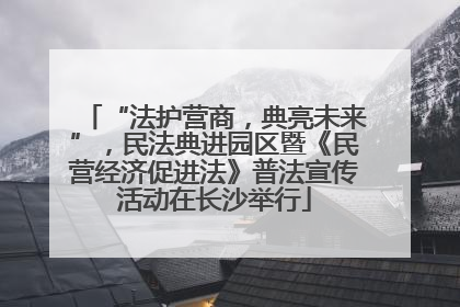 “法护营商，典亮未来”，民法典进园区暨《民营经济促进法》普法宣传活动在长沙举行