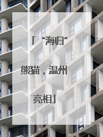 “海归”熊猫，温州亮相