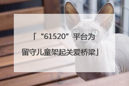 “61520”平台为留守儿童架起关爱桥梁