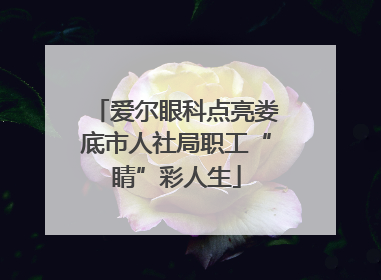 爱尔眼科点亮娄底市人社局职工“睛”彩人生