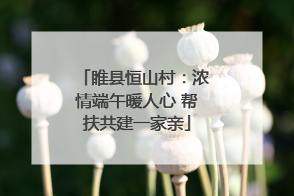 睢县恒山村：浓情端午暖人心 帮扶共建一家亲