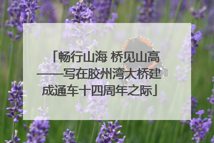畅行山海 桥见山高——写在胶州湾大桥建成通车十四周年之际