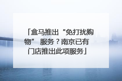 盒马推出“免打扰购物” 服务？南京已有门店推出此项服务