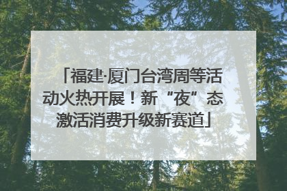 福建·厦门台湾周等活动火热开展！新“夜”态激活消费升级新赛道