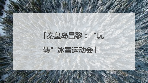 秦皇岛昌黎：“玩转”冰雪运动会