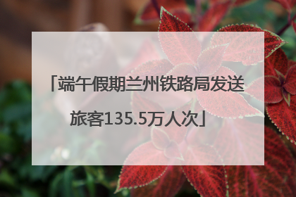 端午假期兰州铁路局发送旅客135.5万人次