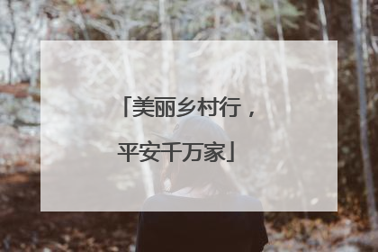 美丽乡村行，平安千万家