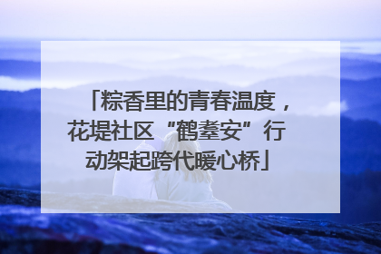 粽香里的青春温度，花堤社区“鹤耋安”行动架起跨代暖心桥