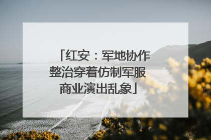 红安：军地协作整治穿着仿制军服商业演出乱象
