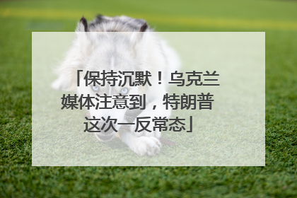 保持沉默！乌克兰媒体注意到，特朗普这次一反常态