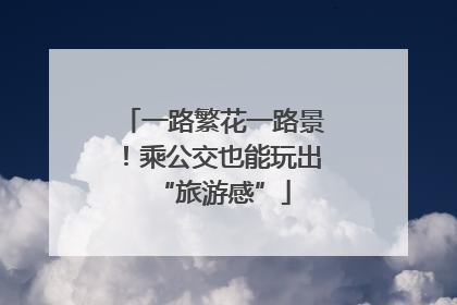 一路繁花一路景！乘公交也能玩出“旅游感”