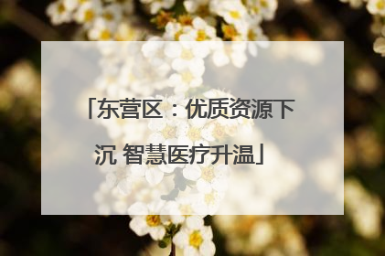 东营区：优质资源下沉 智慧医疗升温
