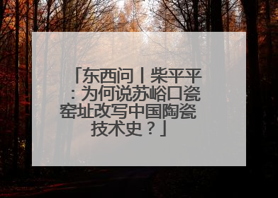东西问丨柴平平：为何说苏峪口瓷窑址改写中国陶瓷技术史？