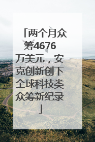 两个月众筹4676万美元，安克创新创下全球科技类众筹新纪录