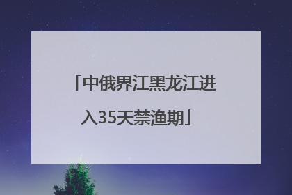中俄界江黑龙江进入35天禁渔期