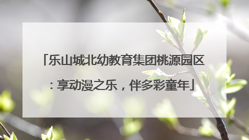 乐山城北幼教育集团桃源园区：享动漫之乐，伴多彩童年