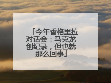 今年香格里拉对话会：马克龙创纪录，但也就那么回事