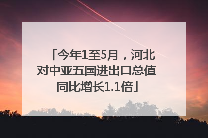 今年1至5月，河北对中亚五国进出口总值同比增长1.1倍