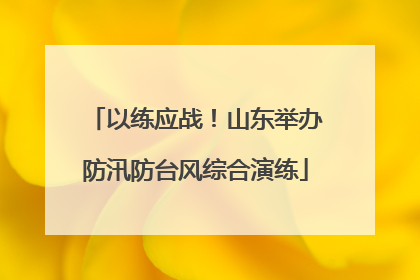 以练应战！山东举办防汛防台风综合演练