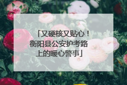 又硬核又贴心！衡阳县公安护考路上的暖心警事