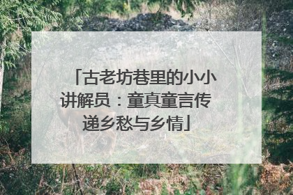 古老坊巷里的小小讲解员：童真童言传递乡愁与乡情