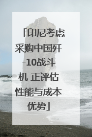 印尼考虑采购中国歼-10战斗机 正评估性能与成本优势