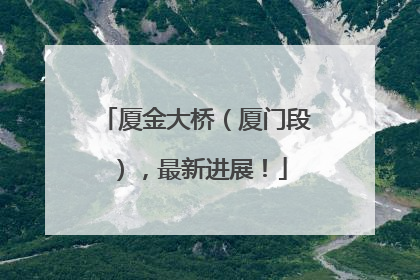 厦金大桥（厦门段），最新进展！