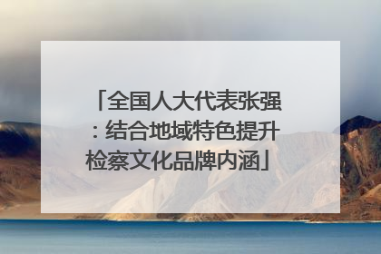 全国人大代表张强：结合地域特色提升检察文化品牌内涵