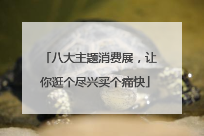 八大主题消费展，让你逛个尽兴买个痛快