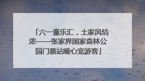 六一童乐汇，土家风情浓——张家界国家森林公园门票站暖心宠游客