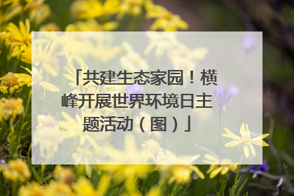 共建生态家园！横峰开展世界环境日主题活动（图）