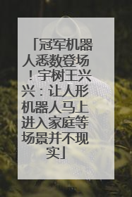 冠军机器人悉数登场！宇树王兴兴：让人形机器人马上进入家庭等场景并不现实