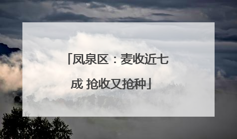 凤泉区：麦收近七成 抢收又抢种