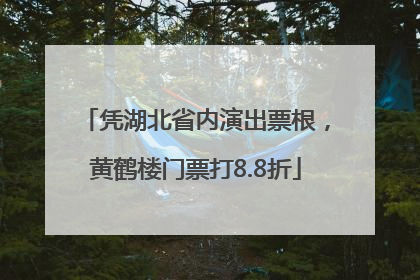 凭湖北省内演出票根，黄鹤楼门票打8.8折