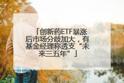 创新药ETF暴涨后市场分歧加大，有基金经理称透支“未来三五年”