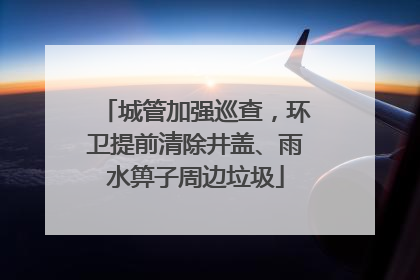 城管加强巡查，环卫提前清除井盖、雨水箅子周边垃圾