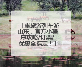坐旅游列车游山东，官方小程序攻略/订票/优惠全搞定！