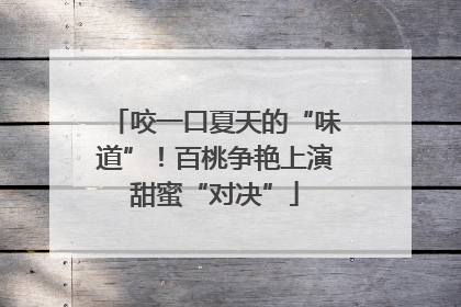 咬一口夏天的“味道”！百桃争艳上演甜蜜“对决”