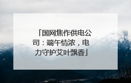 国网焦作供电公司：端午情浓，电力守护艾叶飘香