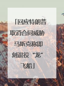 回应特朗普取消合同威胁 马斯克称即刻退役“龙”飞船