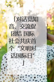 对话觅知音、交流促团结 国际社会共庆首个“文明对话国际日”