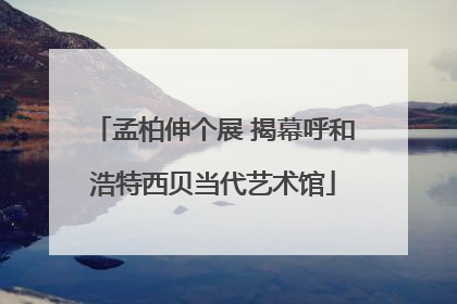 孟柏伸个展 揭幕呼和浩特西贝当代艺术馆