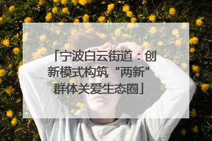 宁波白云街道：创新模式构筑“两新”群体关爱生态圈