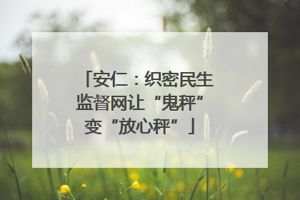安仁：织密民生监督网让“鬼秤”变“放心秤”