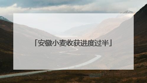 安徽小麦收获进度过半